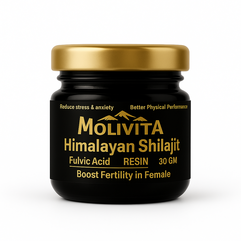 Molivita - Himalayan Shilajit Resin 30g | 75% Fulvic Acid | 85+ Trace Minerals | Lab-Tested