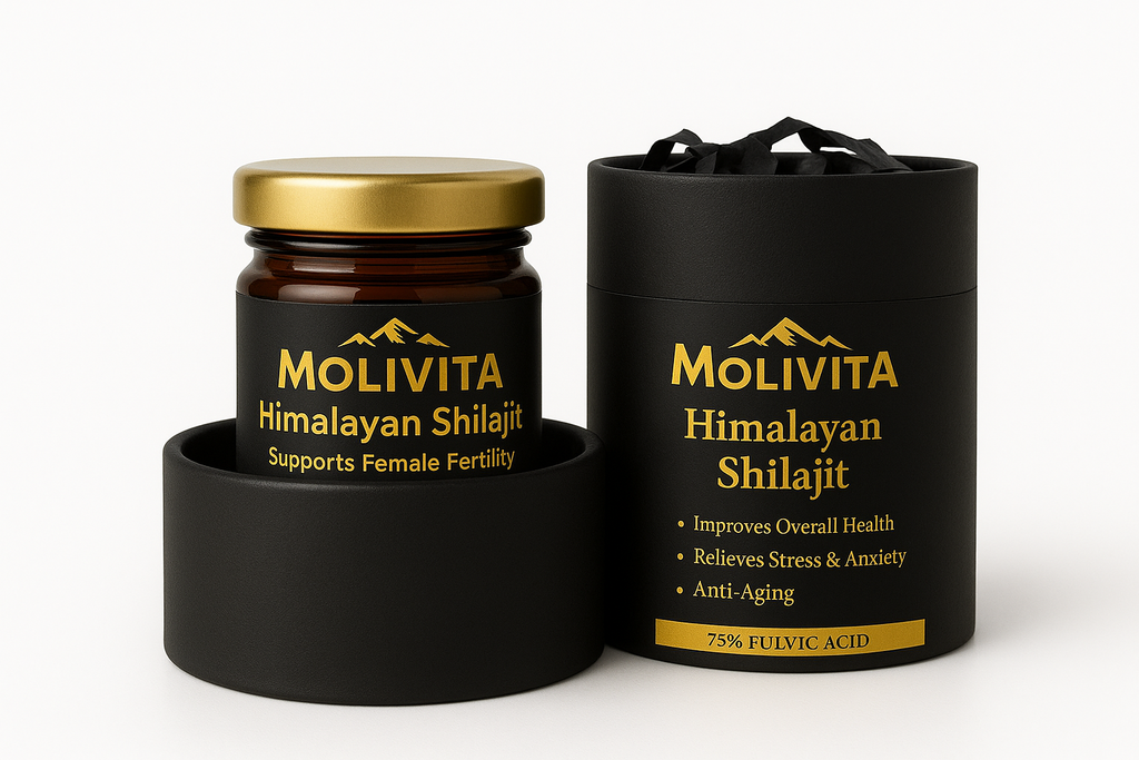 Molivita - Himalayan Shilajit Resin 30g | 75% Fulvic Acid | 85+ Trace Minerals | Lab-Tested